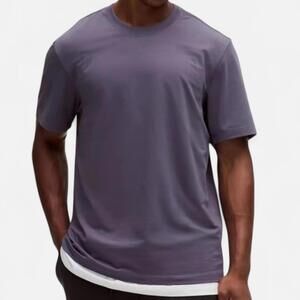 Lululemon Zeroed In Short Sleeve Shirt Men's S NWT Nightfall Purple Athleisure
